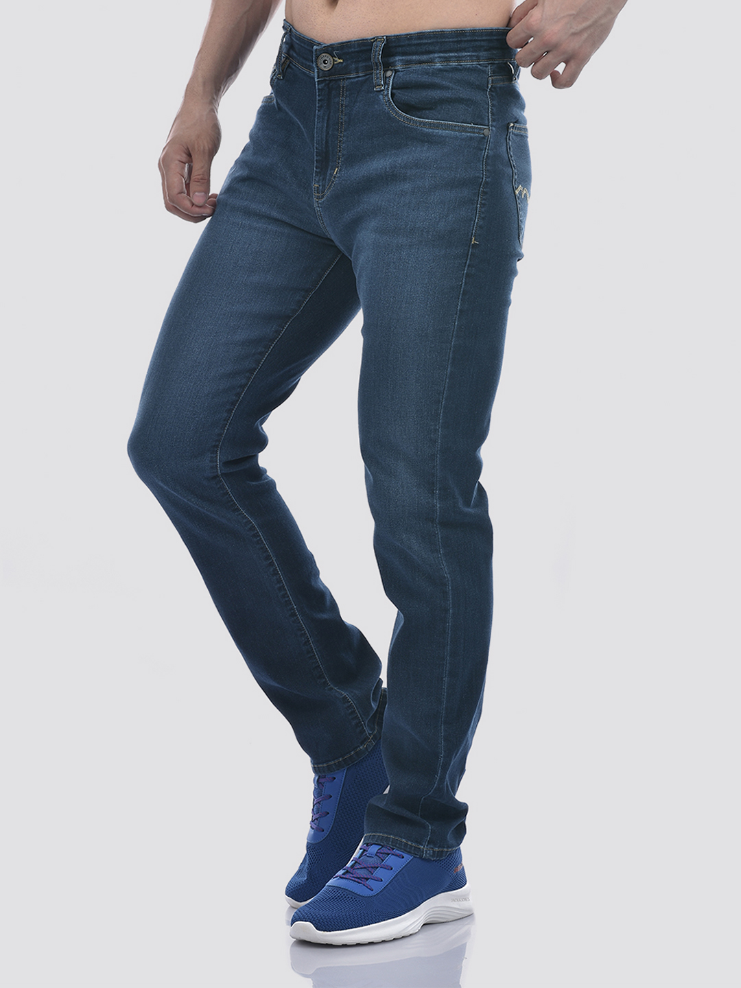 Numero Uno Men Solid Blue Jeans